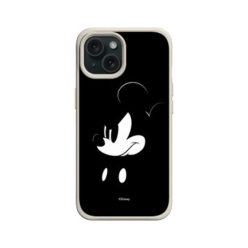 iPhone 15 SolidX 貝殼灰 - 迪士尼-米奇 Mickey - 米奇黑設計
