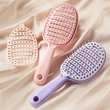 🔥弧形氣墊梳🔥毛髮清潔梳 頭皮清潔刷 毛髮按摩清潔刷 鏤空按摩梳 乾濕兩用 頭髮除塵梳 去屑梳 按摩梳 按壓去屑 防靜電