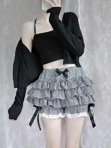 南瓜褲蛋糕裙褲多層蓬蓬裙撐打底親子少女短褲【木屋雜貨】