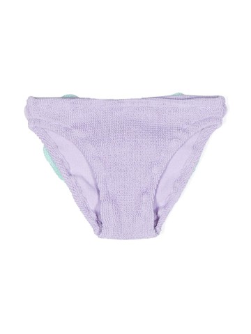 MC2 Saint Barth Kids - bow-detail bikini bottoms - kids - Metallic Fibre/Polyamide/Elastane - 6 - Purple