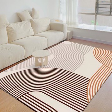 同創意式極簡高級感百搭輕奢簡約客廳防水地毯沙發茶幾毯臥室家用