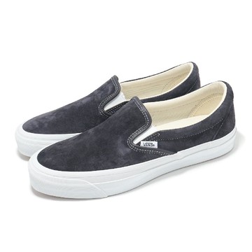休閒鞋 Lx Classic Slip-On 98 男鞋 女鞋 灰 白 麂皮 懶人鞋 情侶鞋 板鞋 VN000D5AEPW