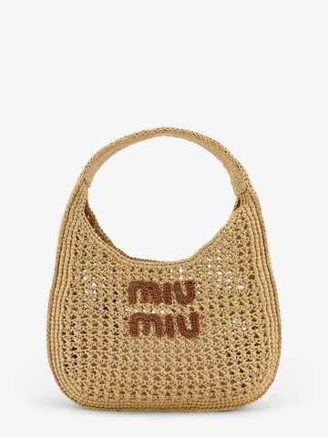 Viscose handbag with rafia effect - MIU MIU - gender_Woman