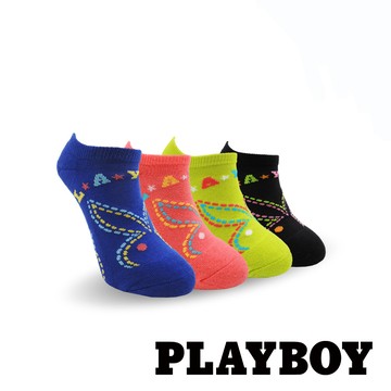 【襪款任選3雙$299、6雙$511】PLAYBOY 遊樂園女半起毛運動短襪(BF6015)