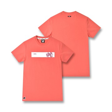 KINGO女款｜粉橘色印花T恤 412117