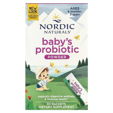Nordic Naturals, 嬰兒益生菌粉，6 個月 - 3 歲，30 包，每包 0.05 盎司（1.45 克）