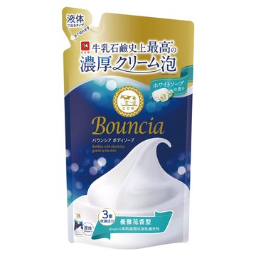 牛乳石鹼美肌滋潤沐浴乳補充包(優雅花香)360ml