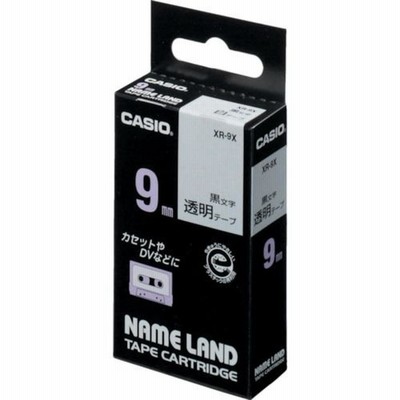 カシオ ネームランド用テープカートリッジ 粘着タイプ 黒文字 青テープ １８ｍｍ 1個
