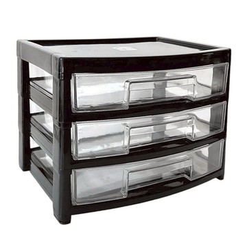 GIMI 吉米 文品架  黑色 + 透明色  3層