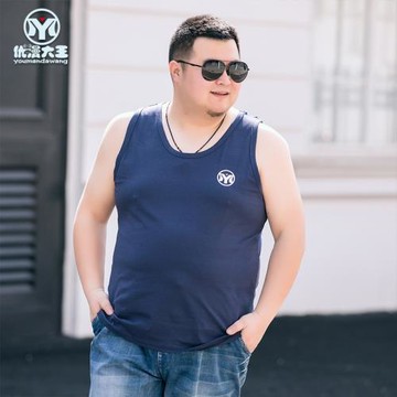 特大碼純棉胖子男士背心加肥加大無袖打底運動肥佬跨欄汗衫夏季