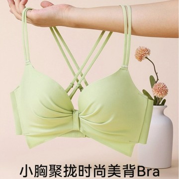 交叉美背內衣 小胸顯大 聚攏 透氣 性感內衣 無鋼圈內衣 無痕內衣 收副乳 防下垂內衣 提拉 上託 聚攏內衣 文胸