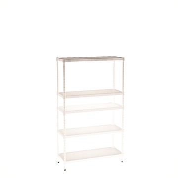 [客尊屋]粗管/沖孔/35x90x150hcm 白騎士沖孔 五層架白騎士