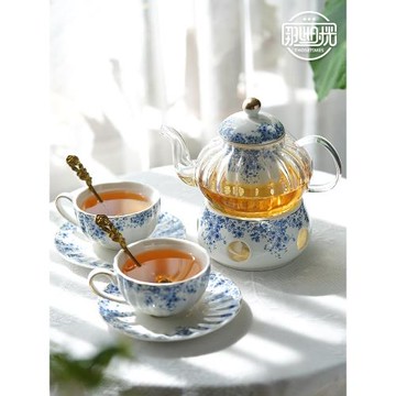 英式下午茶具復古青花咖啡杯高檔精致杯碟套裝歐式咖啡壺茶壺茶杯