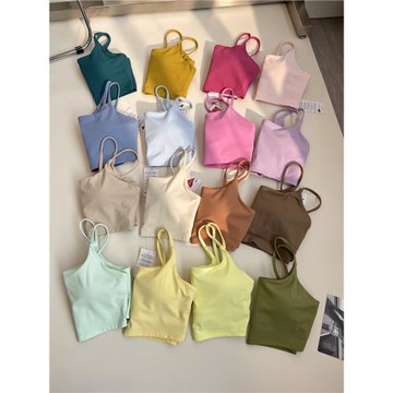 NULS系列簡約款裸感瑜伽吊帶含胸墊運動內衣緊身防震健身背心春夏