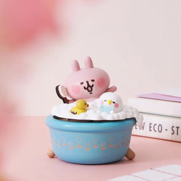 知音JEAN Wooderful life x 卡娜赫拉的小動物 頭轉音樂鈴-粉紅兔泡泡浴