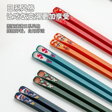 日式合金筷子一人一筷防霉防滑耐高溫彩色家用合金快子家庭分餐筷