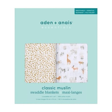 美國 aden+anais 經典多功能包巾2入-彩墨叢林