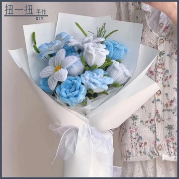 畢業花束🌷 【色彩斑斕】鬱金香扭扭棒手作花束diy材料包自製成品仿真花送女朋友閨蜜禮物手作花束 交換禮物 畢業禮物