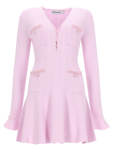 self-portrait mini dress with beads