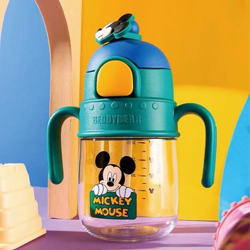 【BEDDYBEAR 杯具熊】兒童火箭塑料學飲杯 500ml (兒童水壺 寶寶學飲水壺 吸管水壺)