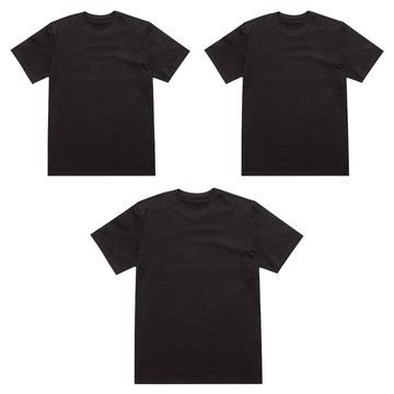 BASE ALPHA ESSENTIALS 中性款 素色短袖T恤 3件  M  黑色