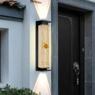 免運/公司貨 柱頭燈 太陽能庭院燈 燈具 太陽能防水壁 上下發光中式陽臺柱子豪華花園圍墻戶外別墅壁掛 可開發票 全館五折 工廠現貨直銷 新品特價 m10231