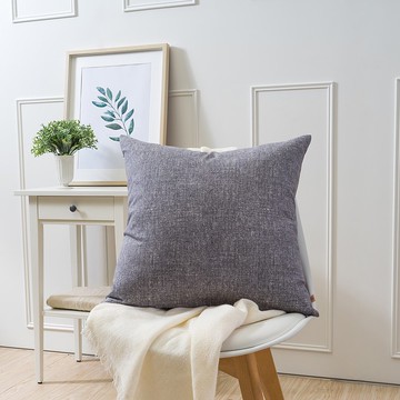 百搭純色抱枕-黑灰