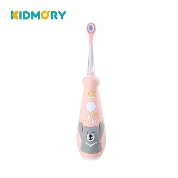 【KIDMORY】兒童炫彩音波電動牙刷 - 粉黑熊