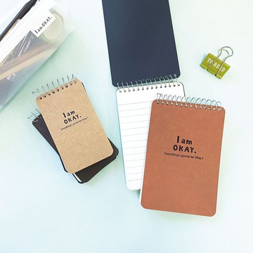 柏格文具 x I am Okay【93系列筆記本-橫線上翻】4款顏色,4種尺寸