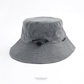 帽子 灰色可調式漁夫帽【NH255】柒彩年代