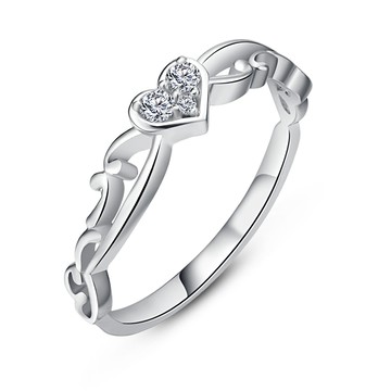 925純銀戒指．甜蜜之心．尾戒