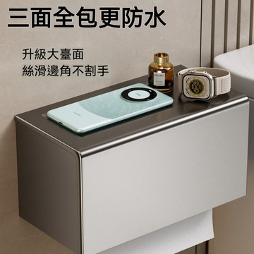 高雄出貨🔥衛生間浴室廁紙盒 免打孔紙巾盒 抽紙捲紙盒 防水壁掛式 廁所抽紙收納架 洗臉巾收納盒 寬口面紙盒 衛生紙盒