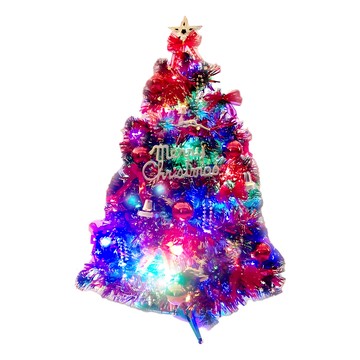 耶誕豪華型裝飾聖誕樹+紅金色系配件 50燈LED燈插電式燈串*1 彩光 附控制器  90cm  綠色  1組