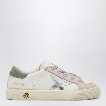 Low-top sneaker May white/pink/olive green