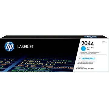 【領卷現折+APP下單最高10%回饋】HP CF511A 204A 原廠藍色碳粉匣 (適用LaserJet M154nw/M181fw )