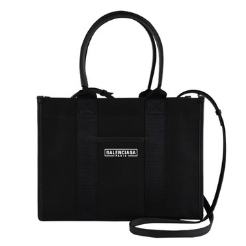 BALENCIAGA 巴黎世家 671402 Hardware 燙印LOGO兩用托特包.黑