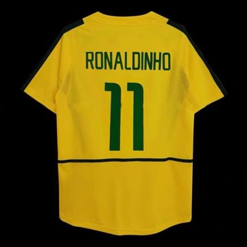 復古球衣巴西國家隊服小羅納爾多卡卡內馬爾里瓦爾多卡洛斯足球服
