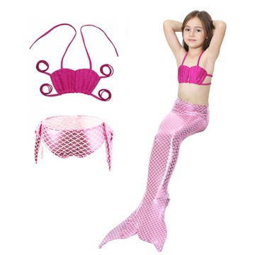 美人魚泳裝 三件式泳裝 拍照 攝影 角色扮演 泳衣 海邊 玩水 兒童 女童 橘魔法 現貨