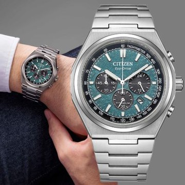 CITIZEN 星辰 GENTS Zenshin 輕量鈦 光動能 計時 男錶 熊貓錶 送禮 禮物 推薦 CA4610-85X