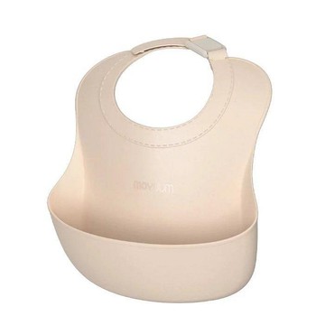 韓國MOYUUM 白金矽膠寬口立體圍兜 ( 8809649016692珊瑚粉) 590元