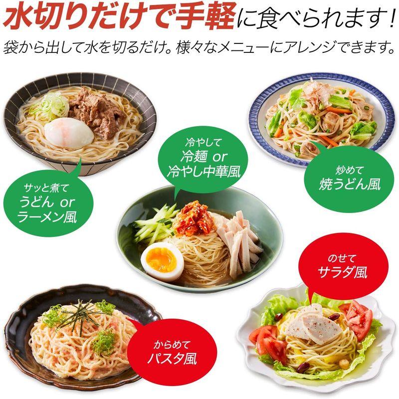 紀文 糖質0g麺 平麺・丸麺セット (16パック 各8×2)