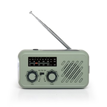 手電筒 清倉 收音機 手電筒 防災收音機 戶外應急手搖發電 多功能全波段收音機 照明/太陽能/應急電源/SOS警報