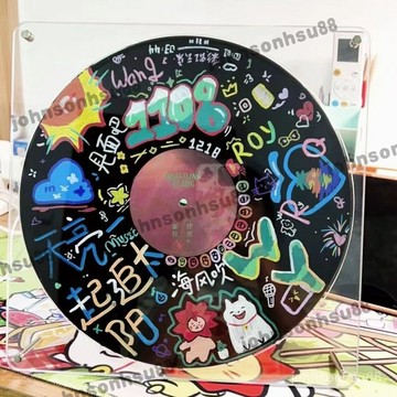 黑膠唱片相框展示架高清亞克力cd碟片防塵收納架12寸仿真收藏架