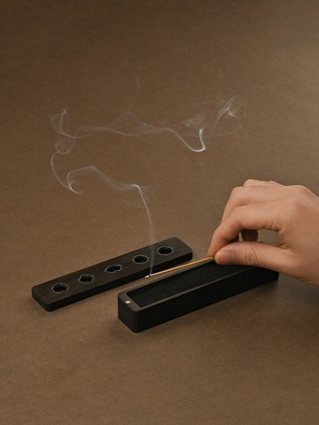 【蘇窗觀香】無香版 檀沉香線香盒爐線香插香道茶道木製家用