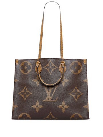 Louis Vuitton - 2019 pre-owned Monogram Giant Onthego GM two-way bag - women - Canvas/Fabric/Calf Leather - One Size - Brown