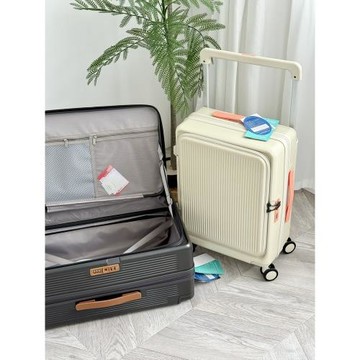 新款寬拉桿前置行李皮箱女側開蓋登機擴展旅行24密碼拉桿箱男20寸