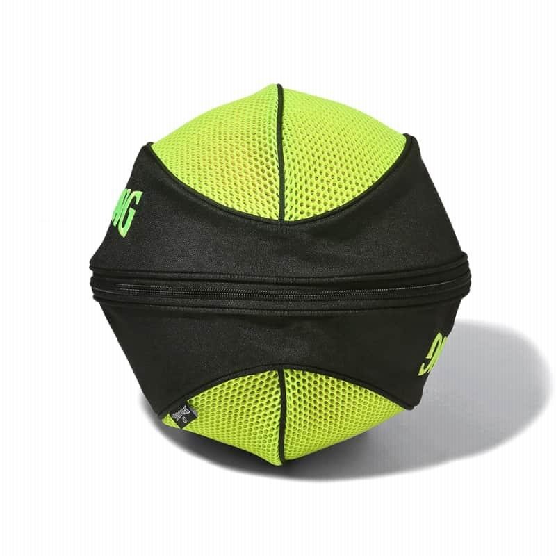 ballaholic バスケットボール用バッグ ブラック/グリーン バスケ 通気メッシュ ボールバッグ ブリーズ ブラック×ライム