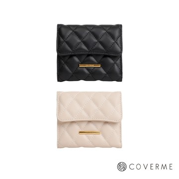 COVERME 927 經典類羊紋菱格短夾 超棒手感經典時尚