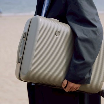 ITO PISTACHIO 2 STRIPED 平原灰 開心果行李箱登機托運抗菌 - 24寸