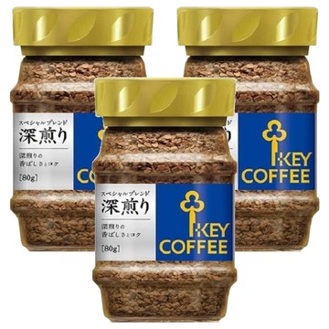 KEY COFFEE 即溶咖啡粉 深煎  80g  3罐